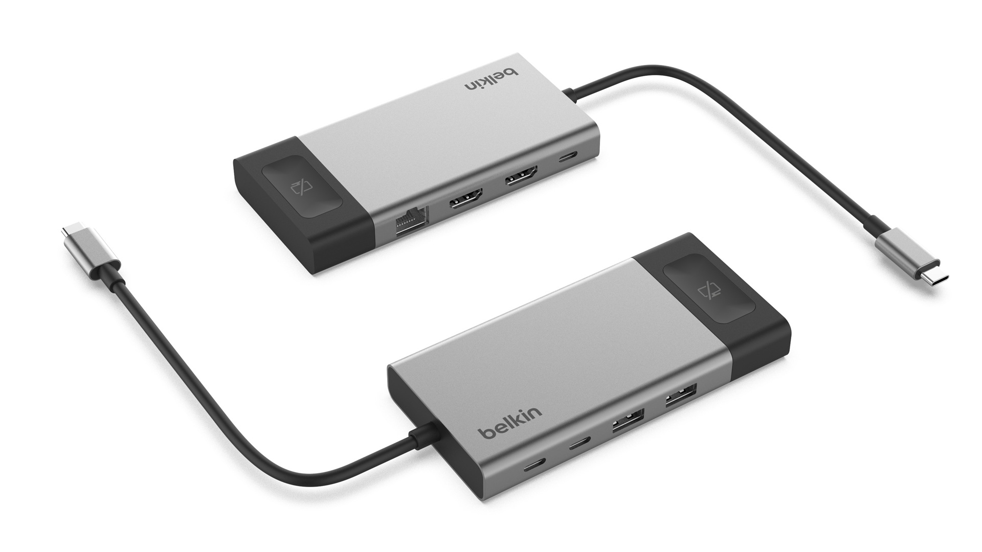 Belkin unveils an 8-Port Dual Display USB-C Hub, model INC027, at CES 2026