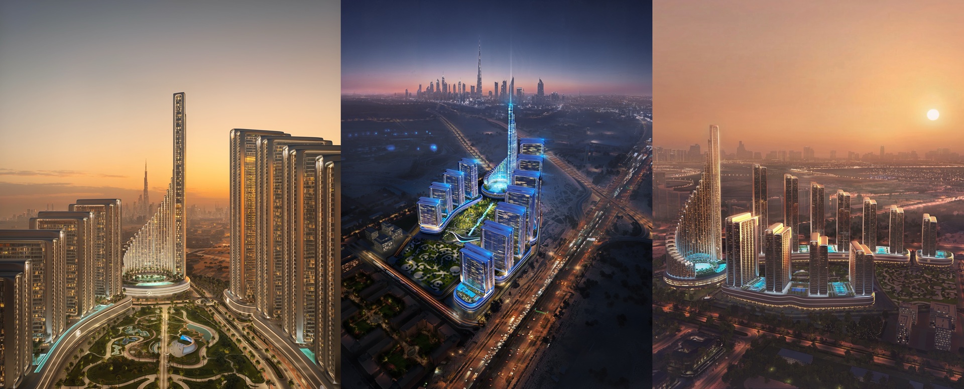 Digital sketches portray the stunning expanse of Mercedes-Benz Places | Binghatti City