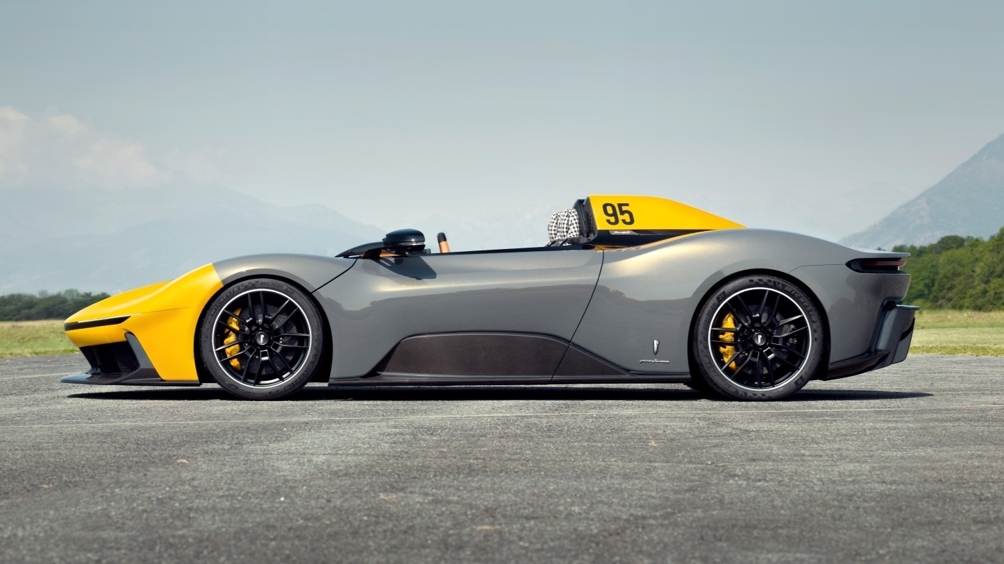 Static side shot of a dual-tone Pininfarina B95