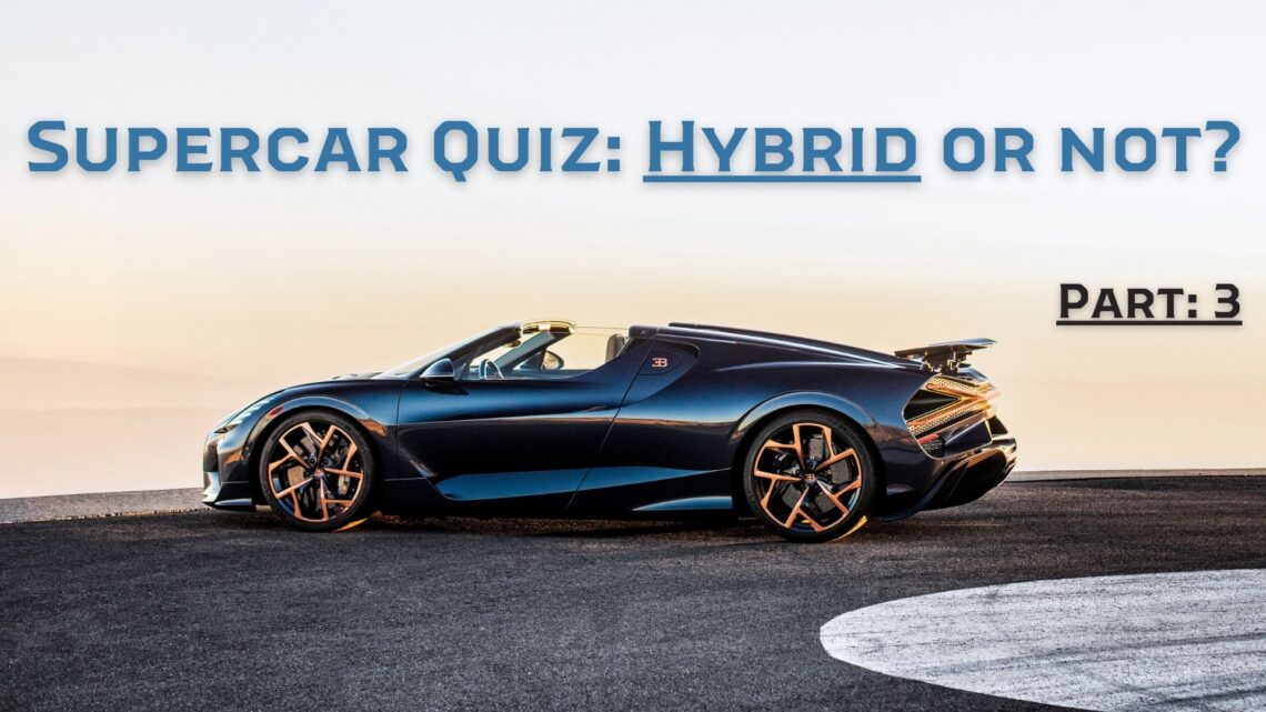 Static side shot of the Bugatti W16 Mistral