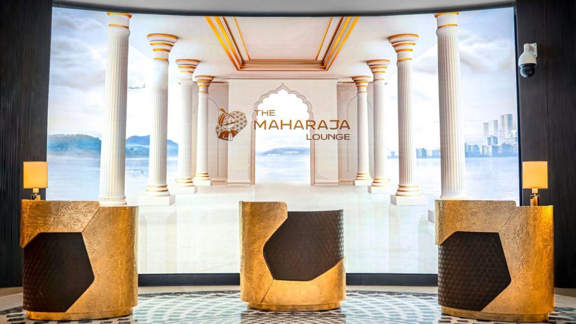 Lobby of Air India's Maharaja Lounge at Delhi Airport