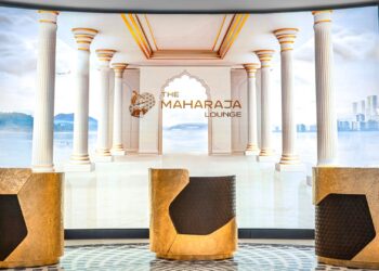 Lobby of Air India's Maharaja Lounge at Delhi Airport