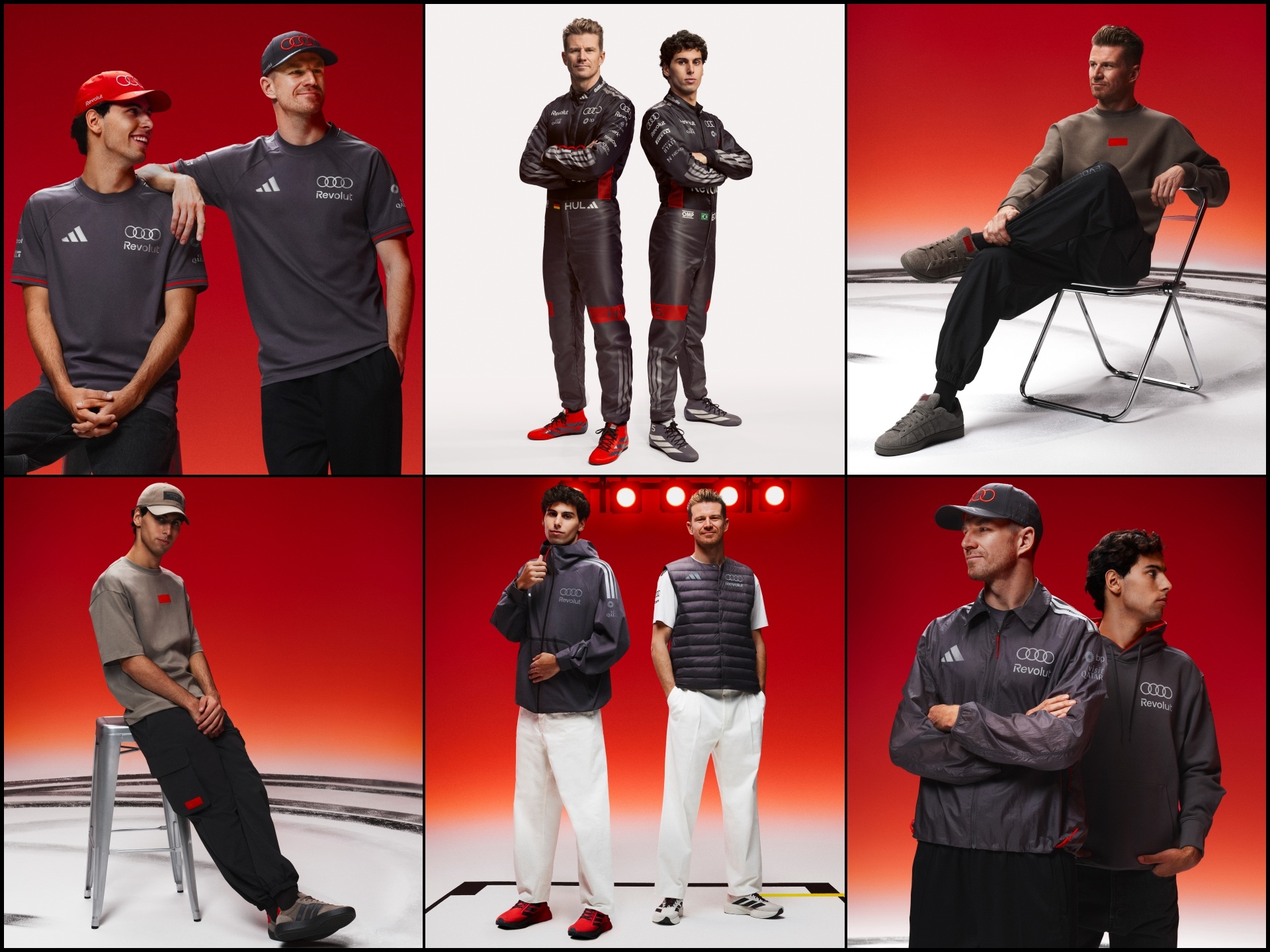 Audi Revolut F1 Team's drivers showcase select apparel from the adidas x Audi Revolut F1 Team collection