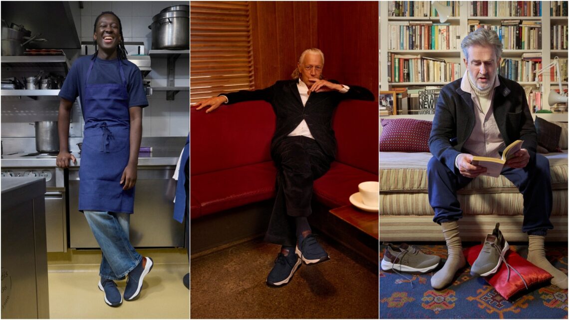 Ber;luti Shadow Sneaker Campaign, featuring Rupert Everett, Mory Sacko, and Charles Schumann