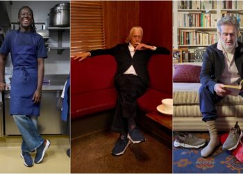 Ber;luti Shadow Sneaker Campaign, featuring Rupert Everett, Mory Sacko, and Charles Schumann