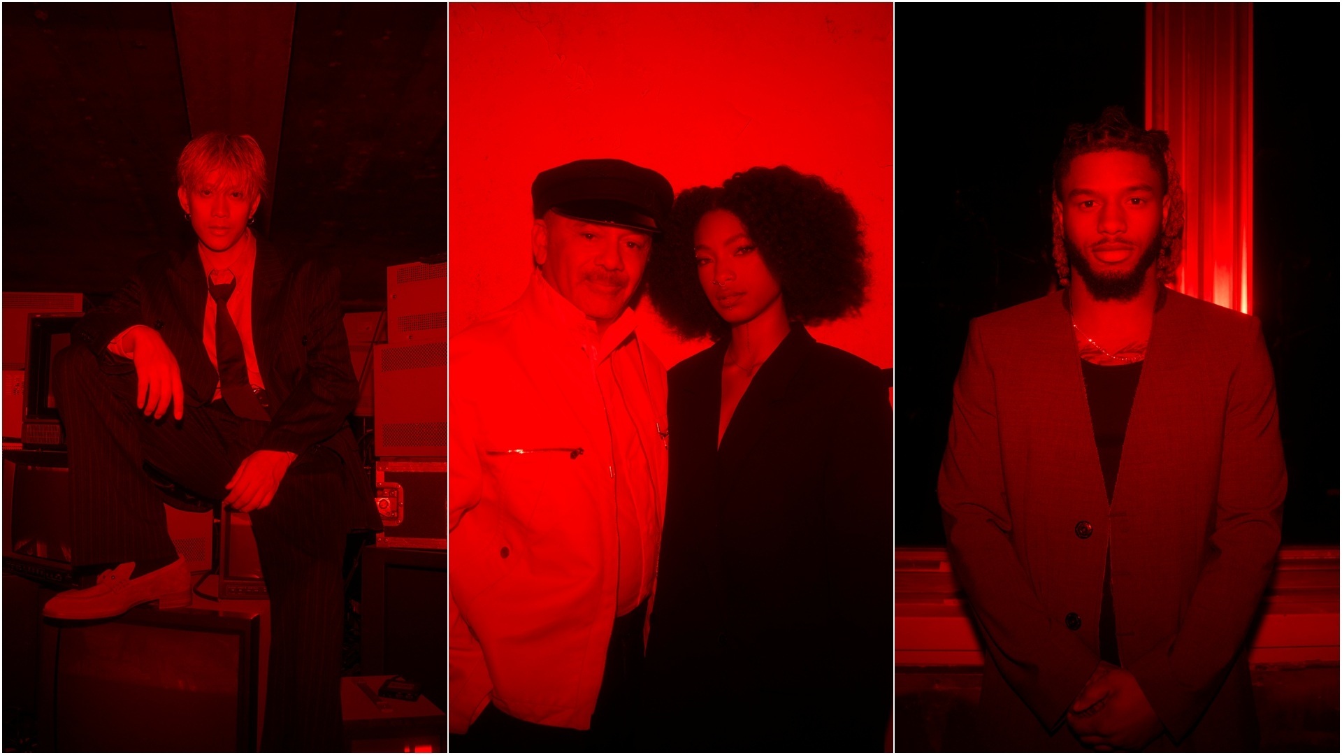 Collage of some of the pieces from Jaden Smith's debut collection designed for Christian Louboutin