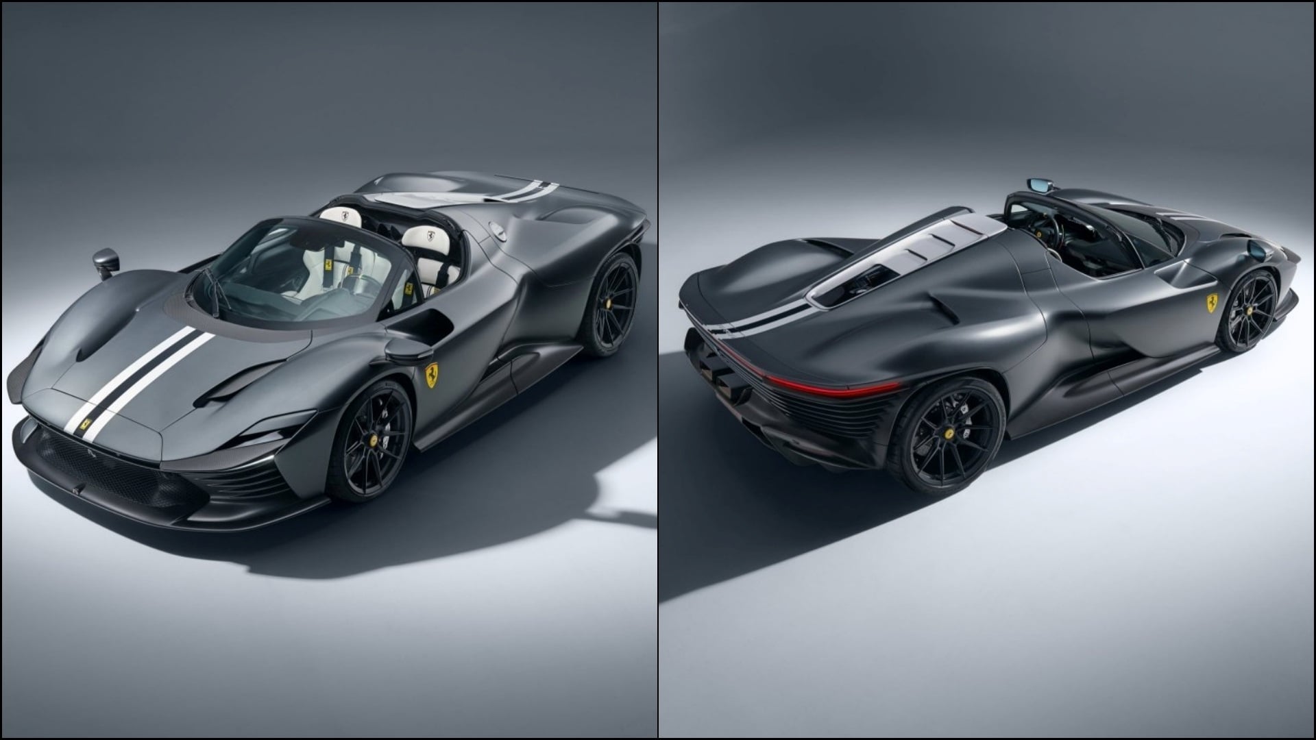 Front-top and rear-top shots of the NOVITEC Ferrari Daytona SP3 Icona Edition