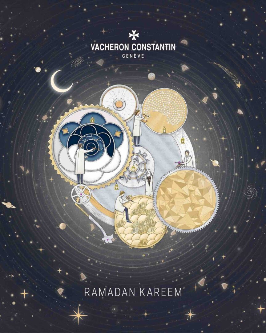 Vacheron Constantin's Ramadan 2026 "Crafted Rhythms" campaign artwork.