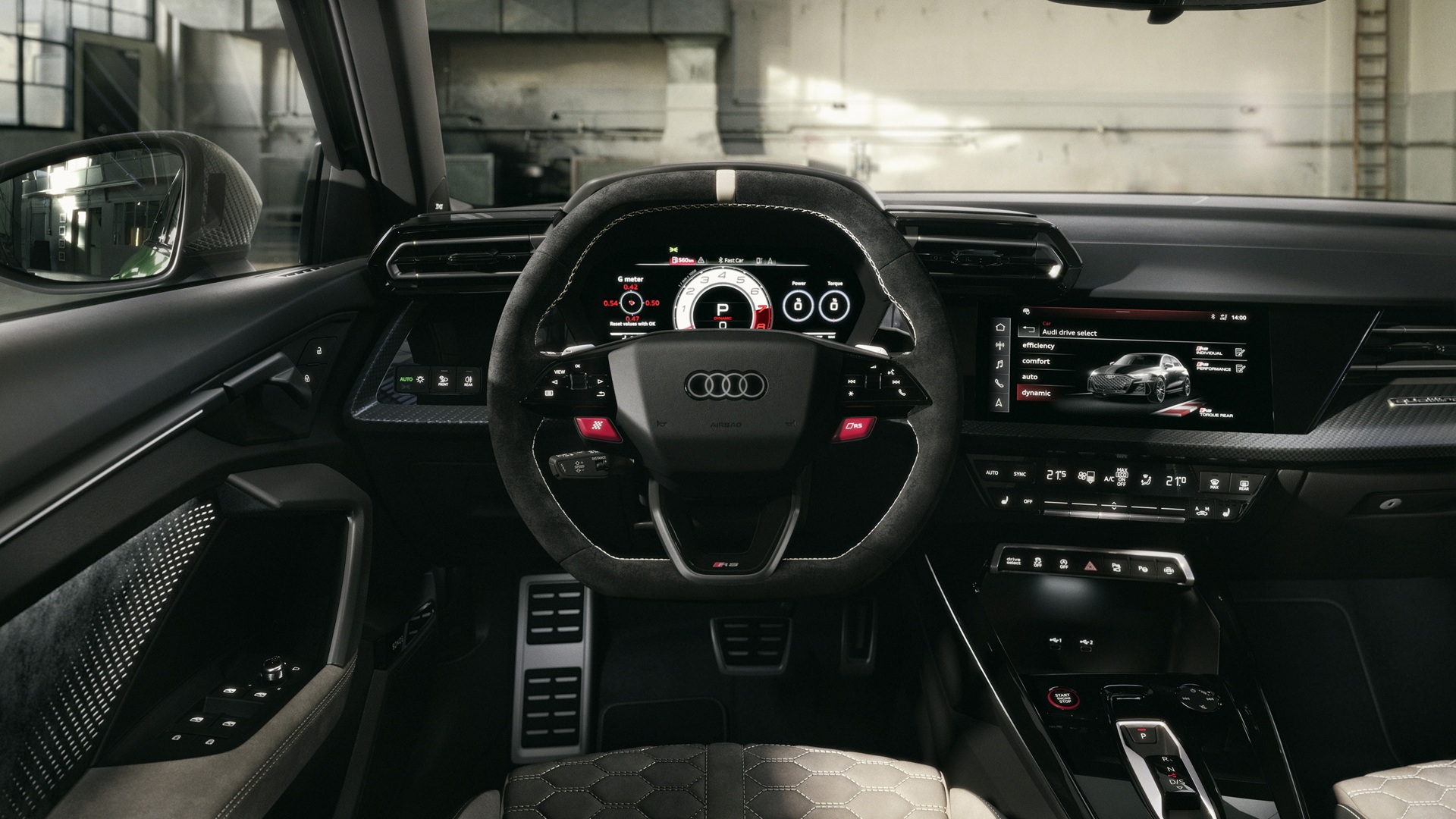 The interior shot of the Audi RS 3 Sedan competition limited / Audi RS 3 Sportback competition limited