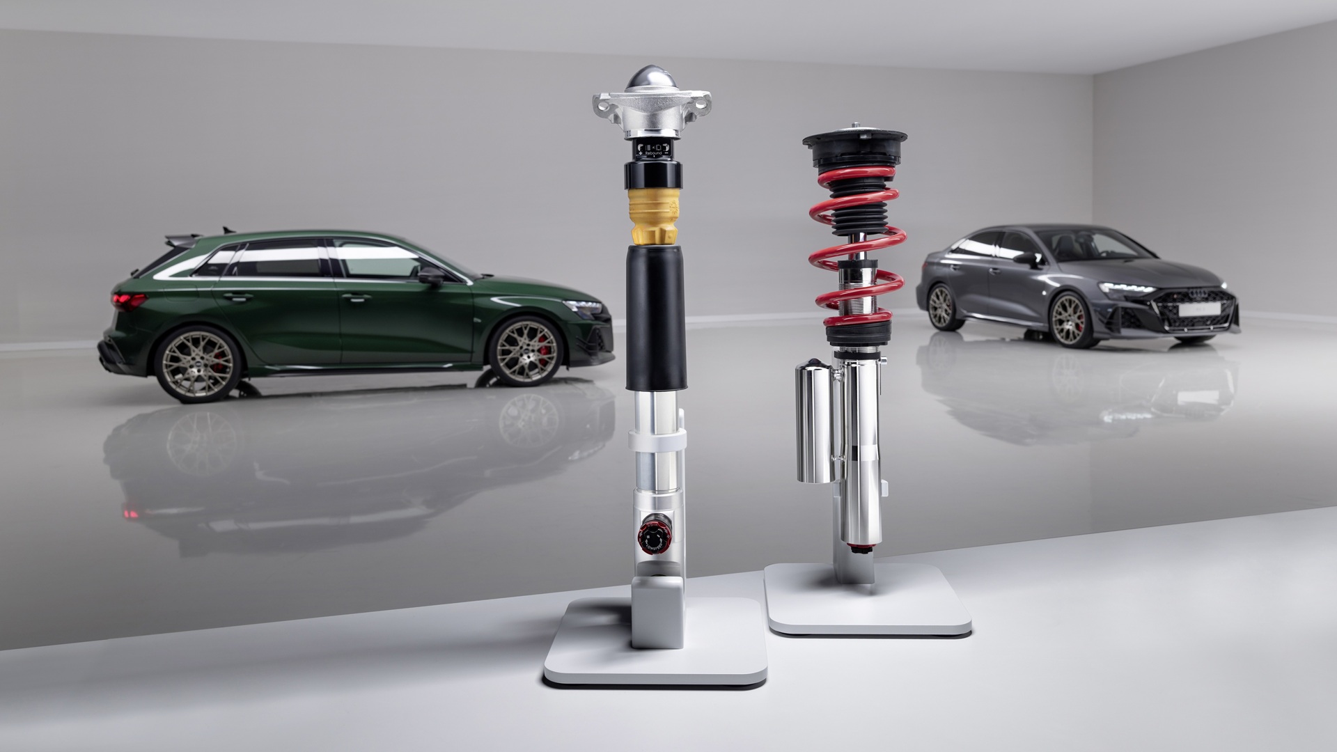 The fully adjustable suspension components of the Audi RS 3 Sedan competition limited / Audi RS 3 Sportback competition limited