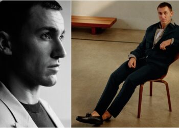 A collage of two images, both featuring Casper Ruud, who is the Global Ambassador for Mango Man.