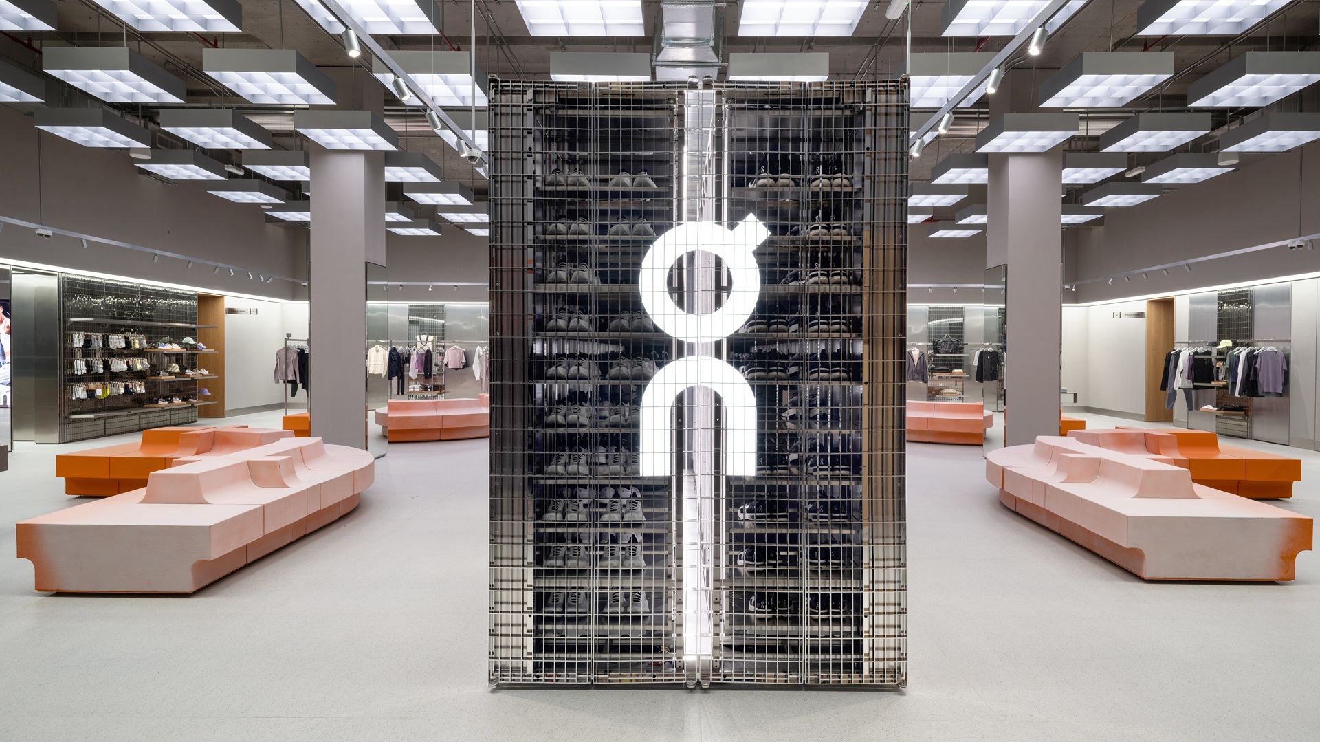 Wide-shot of the interior of the new On store in The Avenues Mall in Kuwait