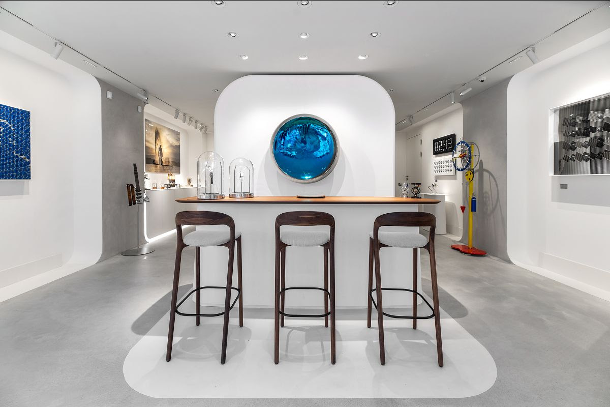 The interiors of MB&F's M.A.D. Gallery in Old Town Geneva.