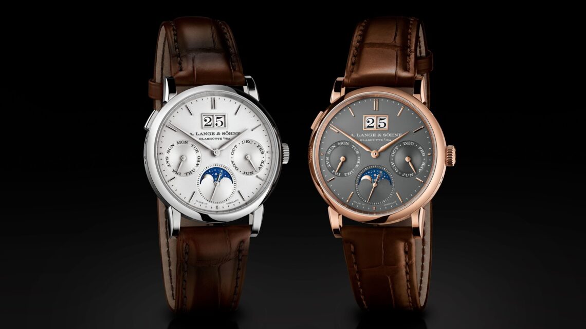 A. Lange Sohne Saxonia Annual Calendar both versions.