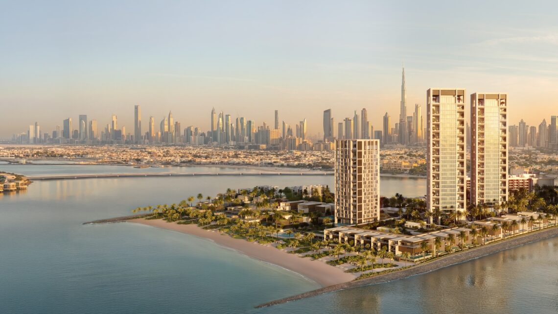 Wide exterior shot of the complete project, Aman Dubai