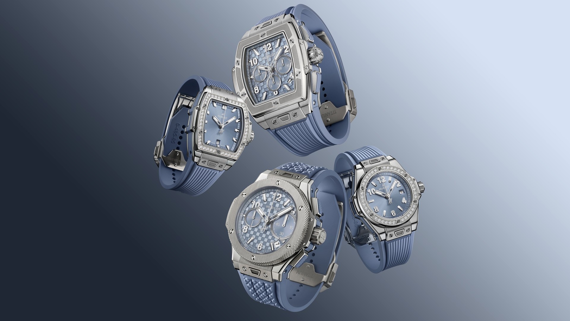 Hublot Big Bang and Spirit of Big Bang Coal Blue Editions.