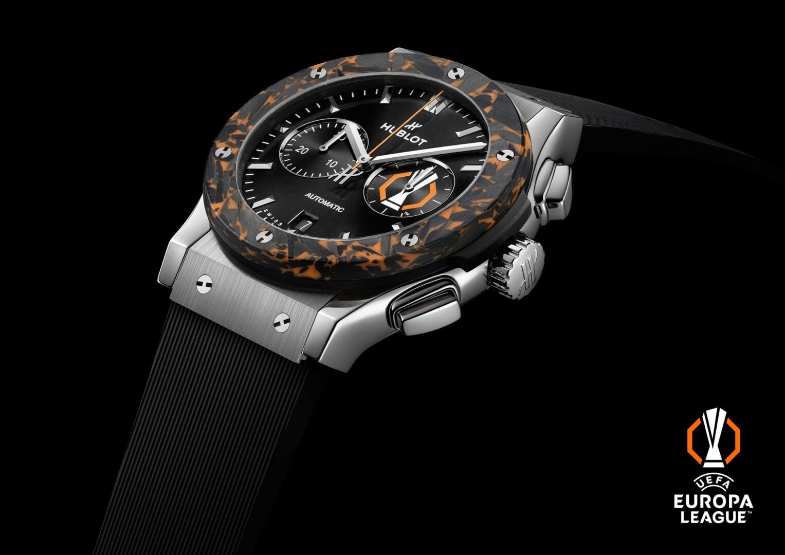 Hublot CLASSIC-FUSION CHRONOHRAPH UEFA EUROPA LEAGUE TITANIUM CARBON.