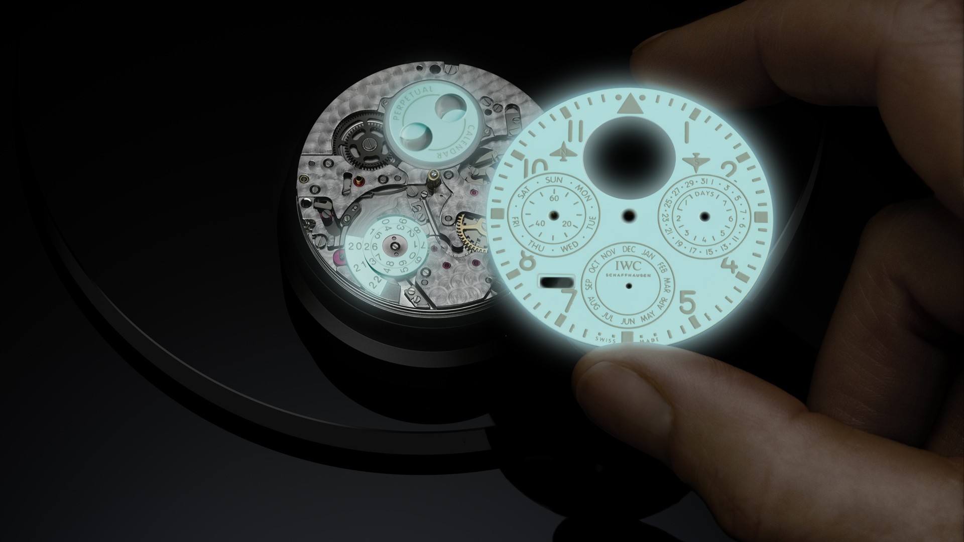 IWC Schaffhausen Big Pilot's Watch Perpetual Calendar Ceralume.