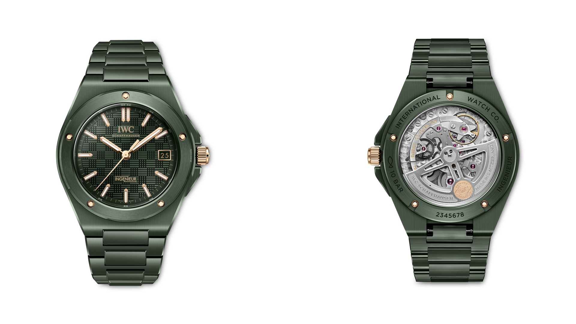 IWC Schaffhausen Ingenieur Automatic 42 Dark Olive Green Ceramic.