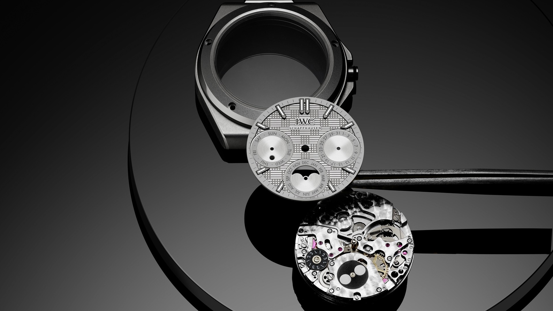 IWC Schaffhausen Ingenieur Perpetual Calendar 41 with a Lightweight Titanium case and bracelet.