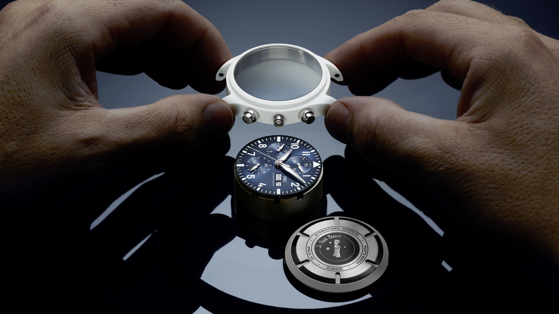 IWC Schaffhausen Pilots Watch Chronograph 41 Le Petit Prince in White Ceramic.