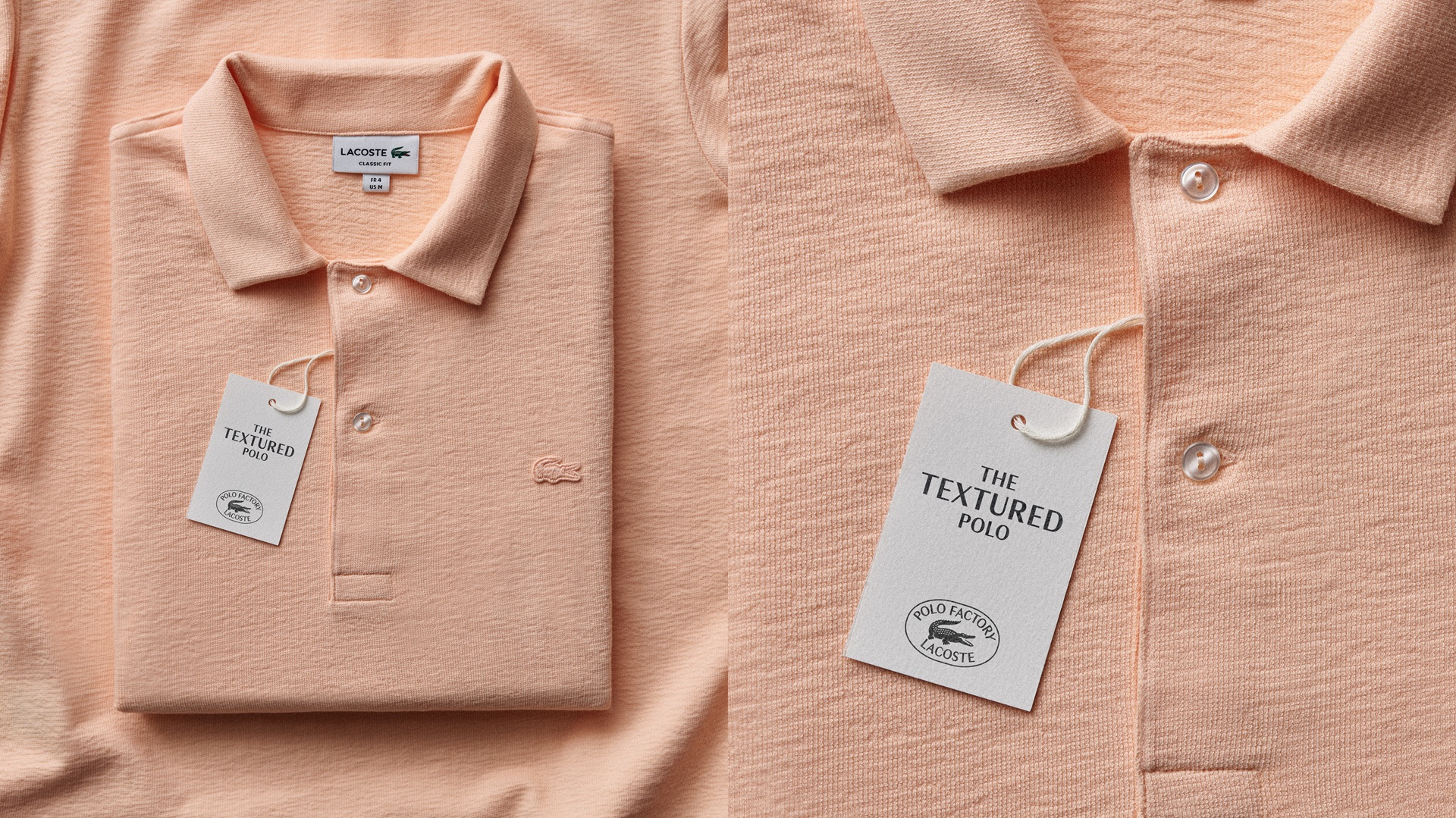 Jersey Crepe option from the new Lacoste Polo Factory