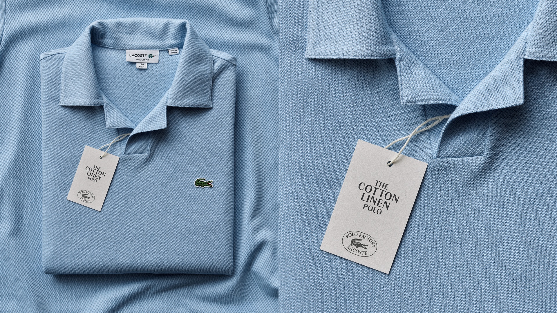 The Lin Chambray option from the new Lacoste Polo Factory