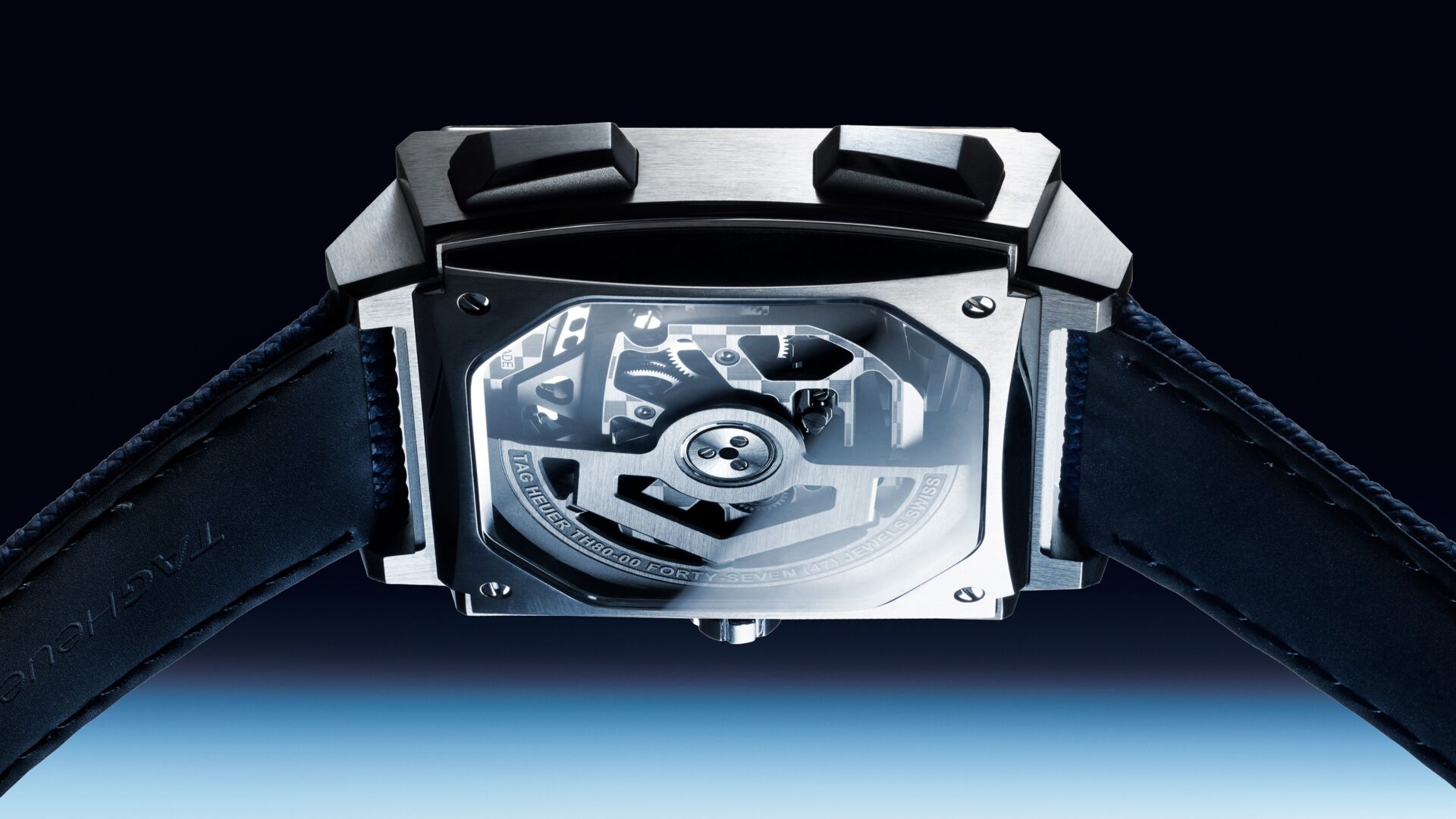 TAG Heuer Monaco Evergraph caseback view.