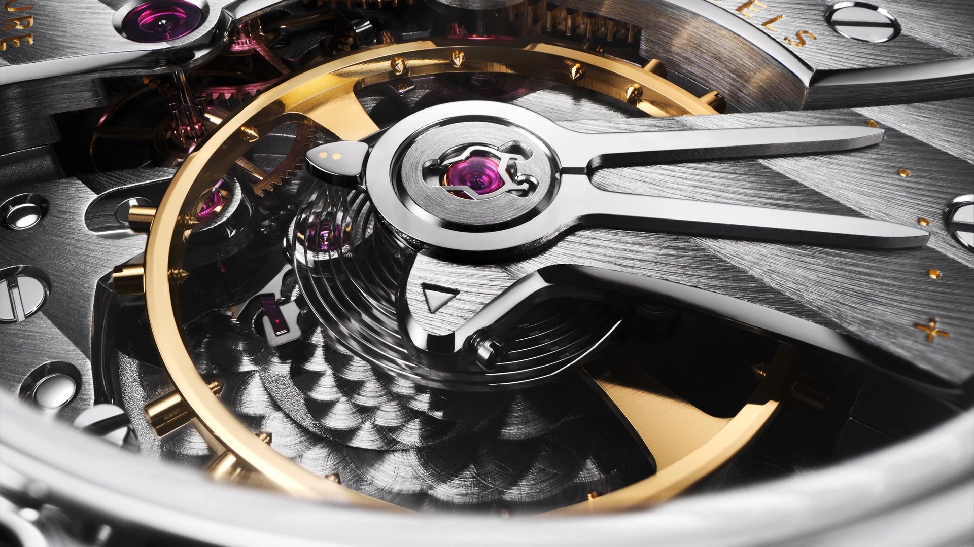 Zenith G.F.J. Tantalum closeup of movement.