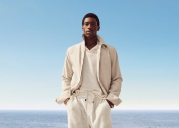 A model wearing select pieces from the BOSS Summer Resort 2026 Collection