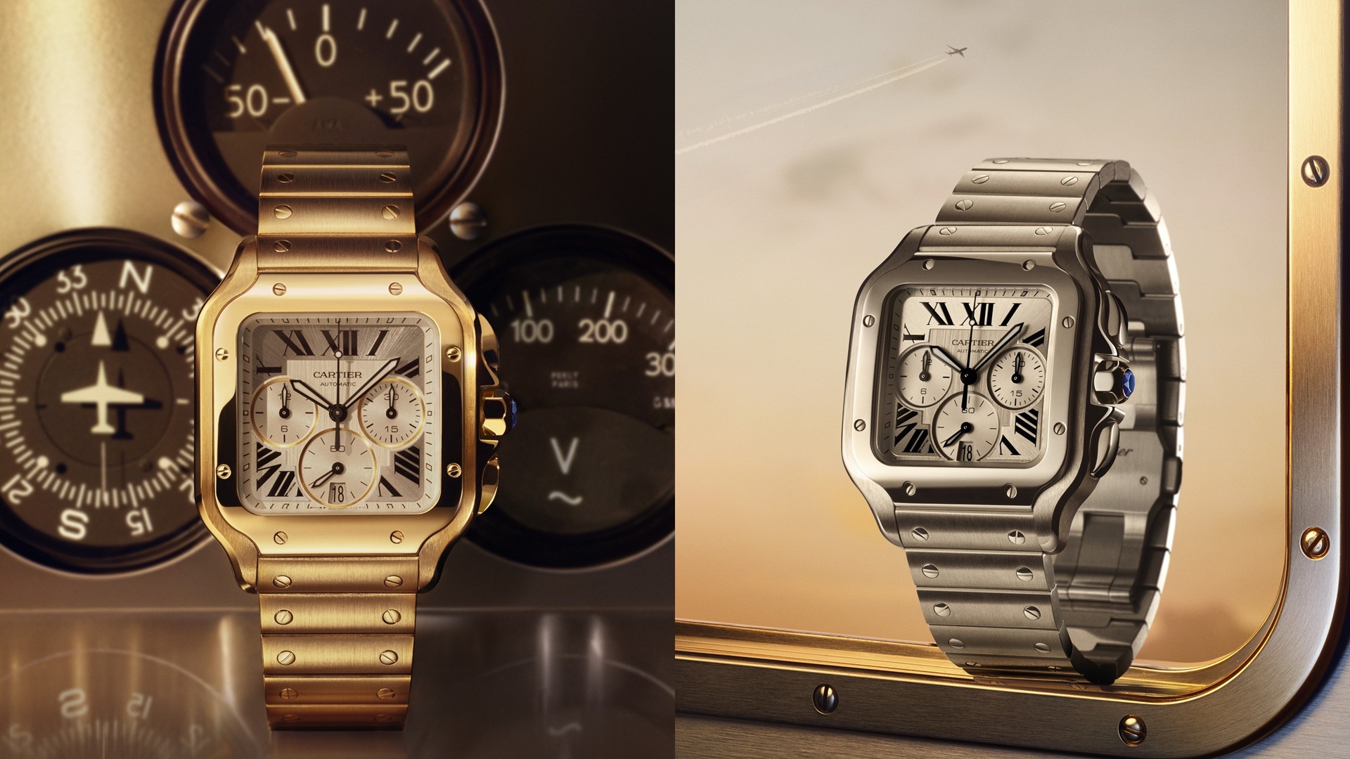 Cartier Santos De Cartier Chronograph.