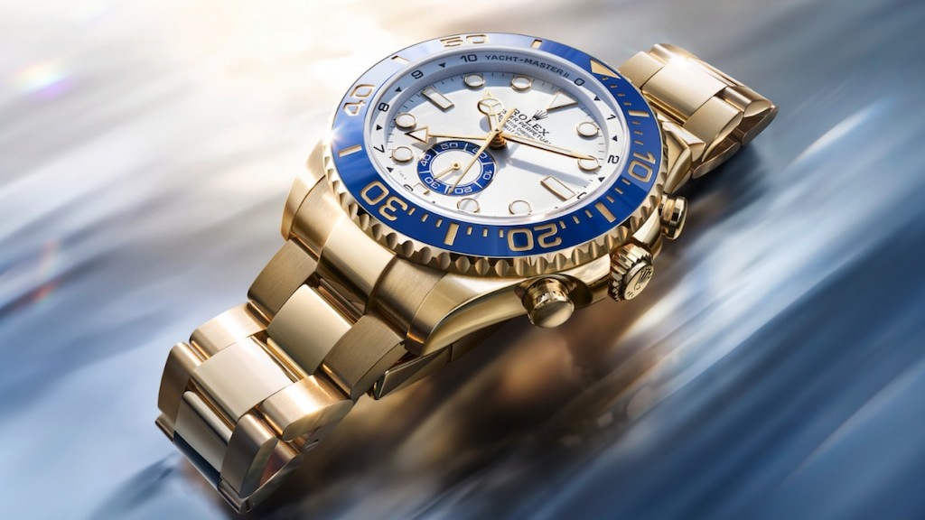 Rolex Yacht-Master II 18K yellow gold version.