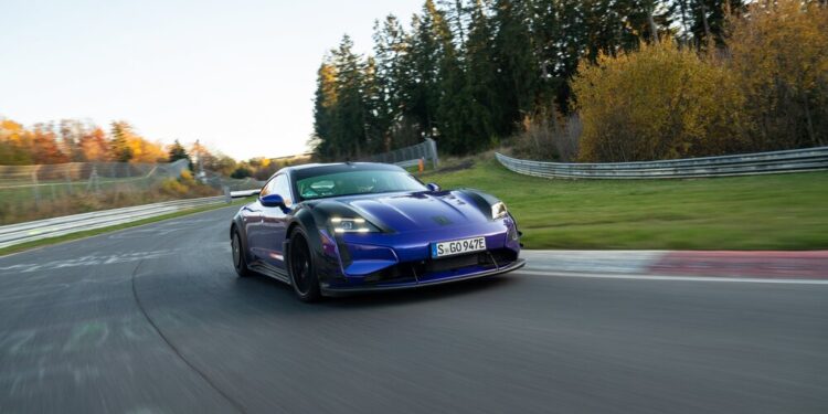 Manthey Kit Aids Porsche Taycan Turbo GT to Establish New Nürburgring Electric Sedan Lap Record