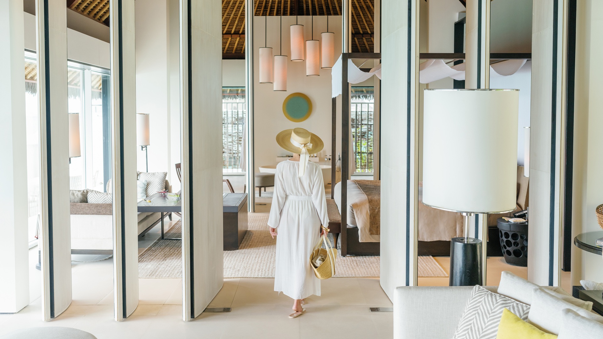 A shot of the interiors of the Island Villa at Cheval Blanc Randheli