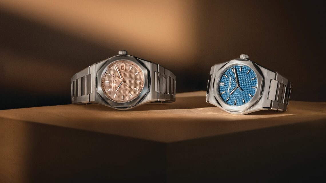 Girard-Perregaux Laureato FIFTY 39 MM Gold Dial and Blue Enamel Dial.