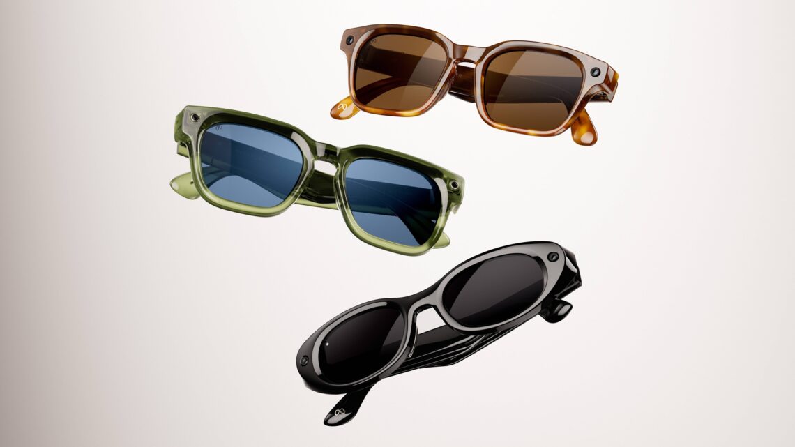 Three frames and lenses available for Meta Glasses