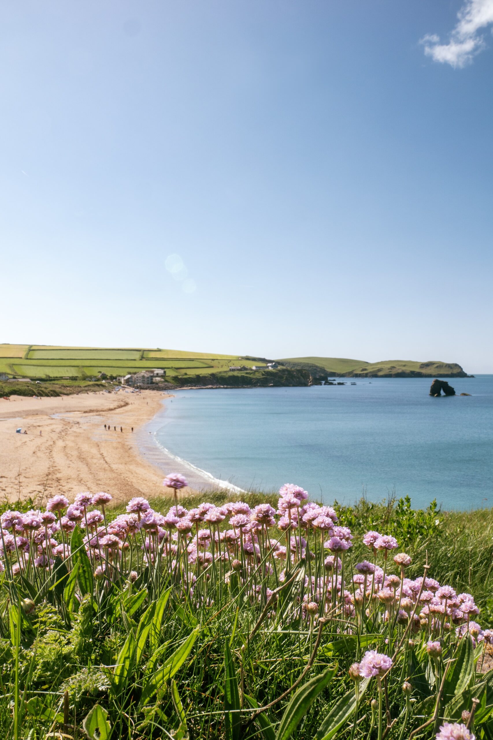A vertical wide shot featuring the Thurlestone Hotel, PoB Hotels
