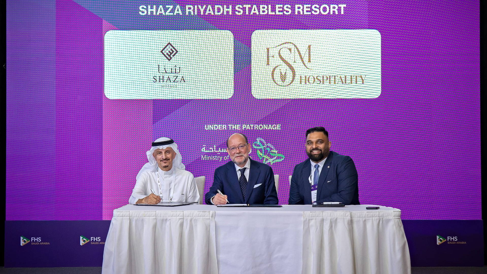 Hotel Management Agreement signing ceremony between Shaza Hotels and FSM Hospitality Company for Shaza Riyadh Stables Resort