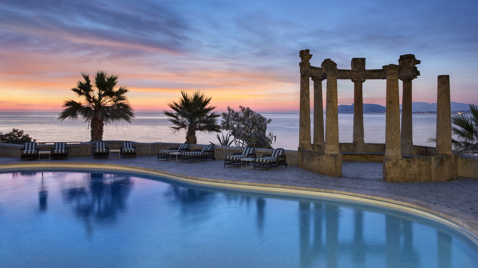 The outdoors of the Villa Igiea Pool - Sicilian Odyssey, Rocco Forte Hotels