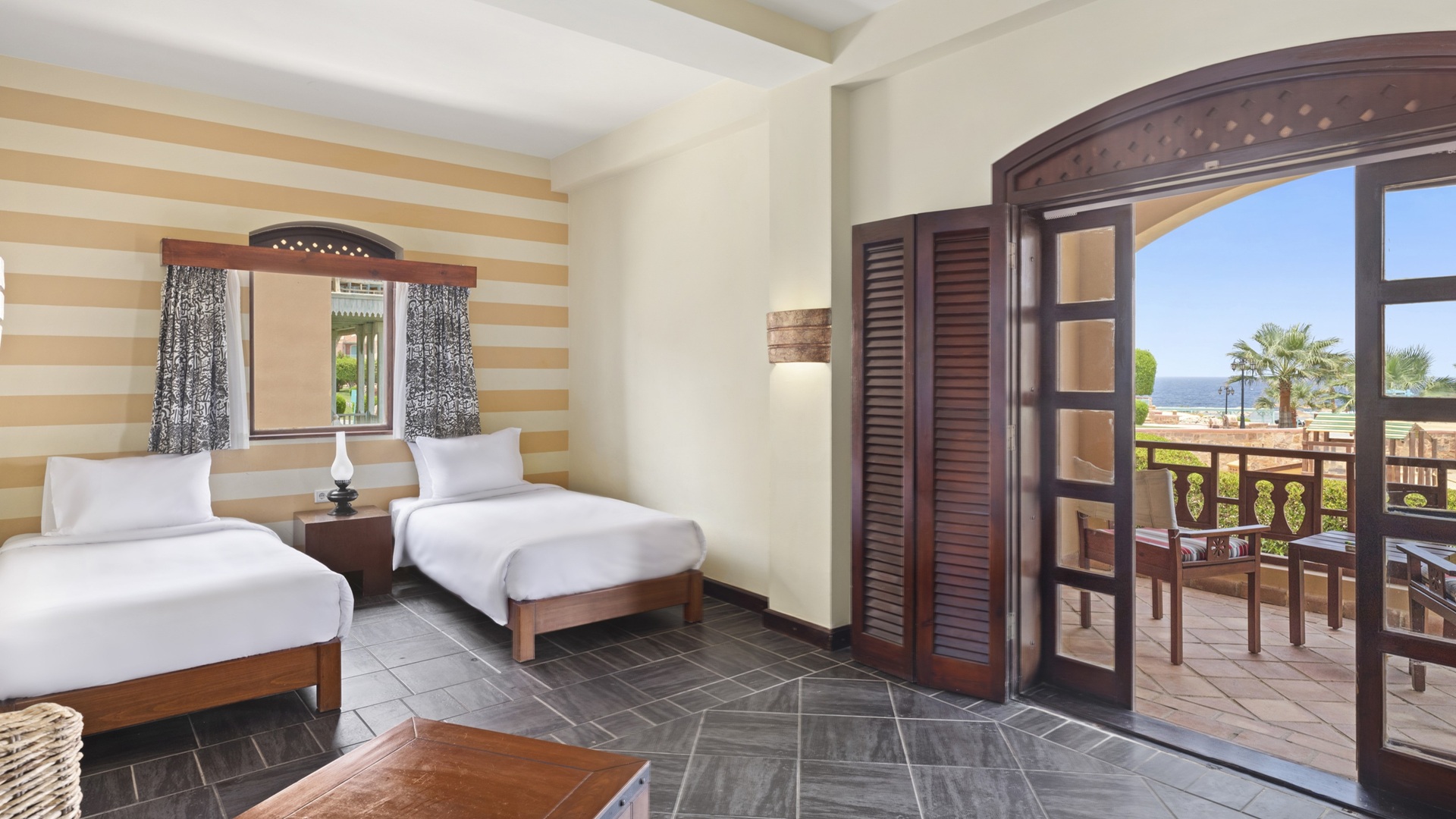 An image of the Family Room with Terrace and Second Room with Twin Bed at the Swissôtel Resort El Quseir in Egypt