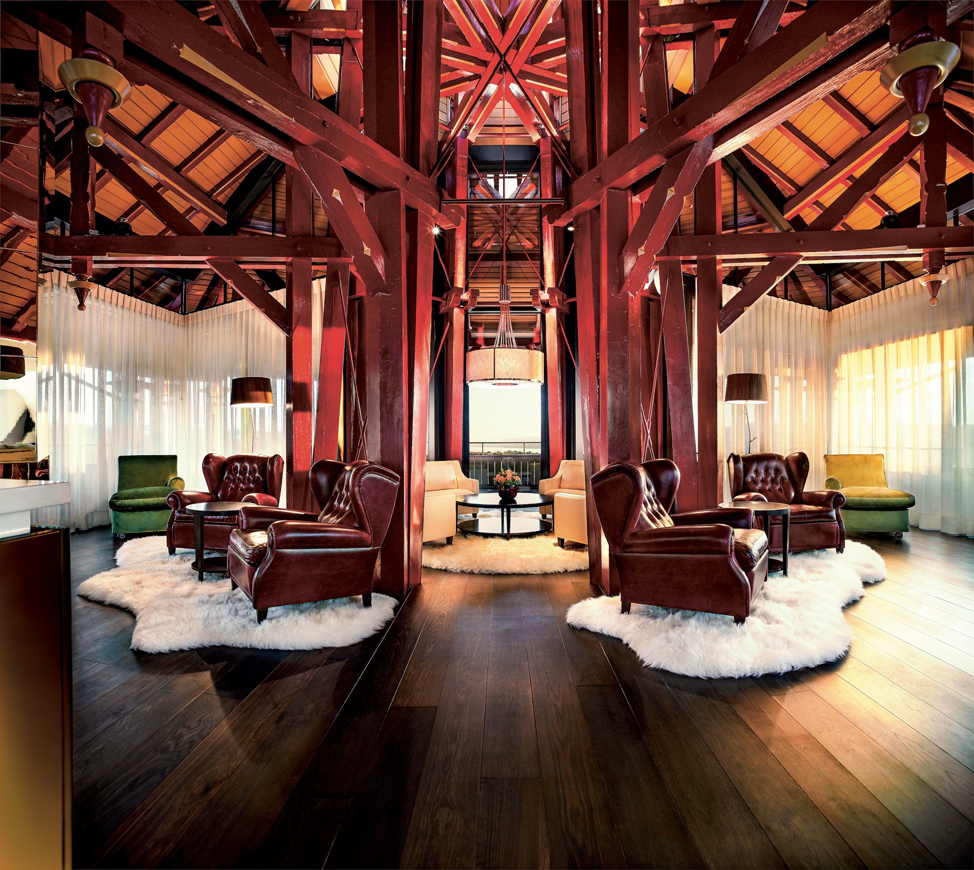 An image of the living room inside the Maestro Suite at The Dolder Grand Zurich