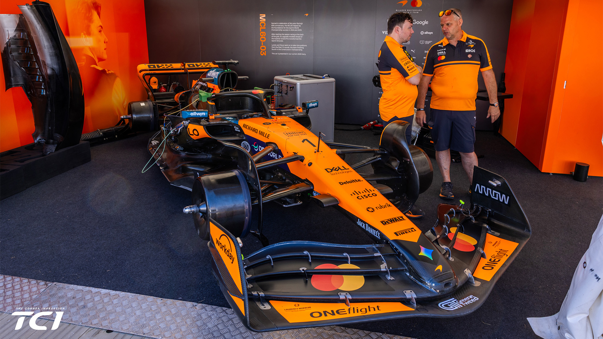 Mclaren MCL60-03 F1 car in the Mclaren Booth at the Goodwood Festival of Speed 2026