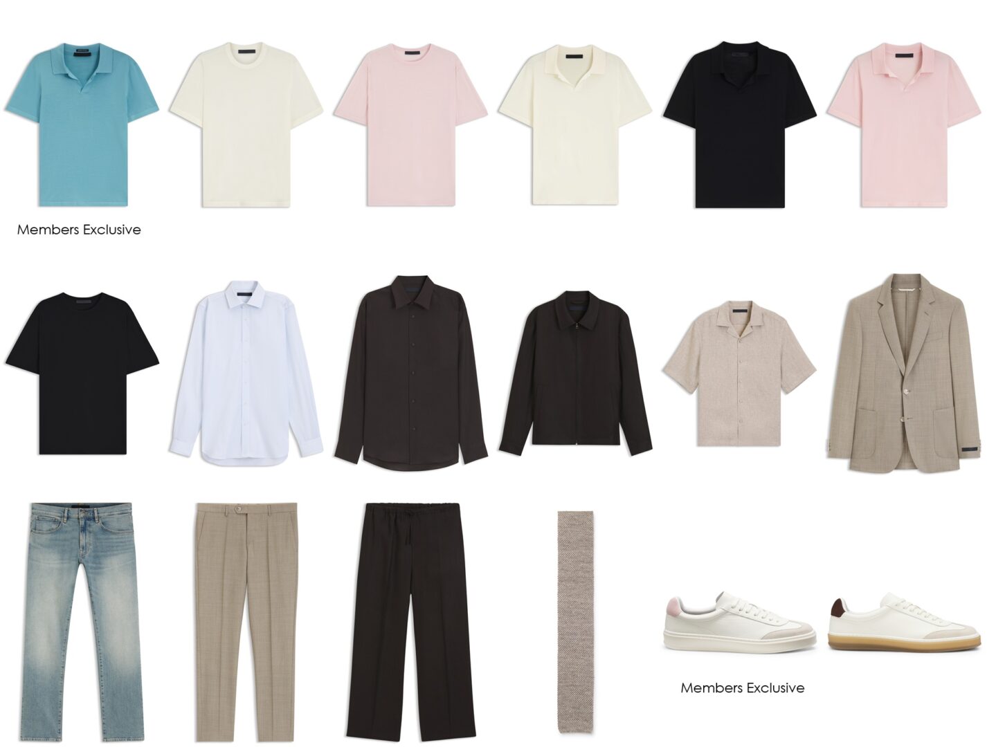 A collage of eighteen product images, all from the BOSS By Beckham Summer Capsule