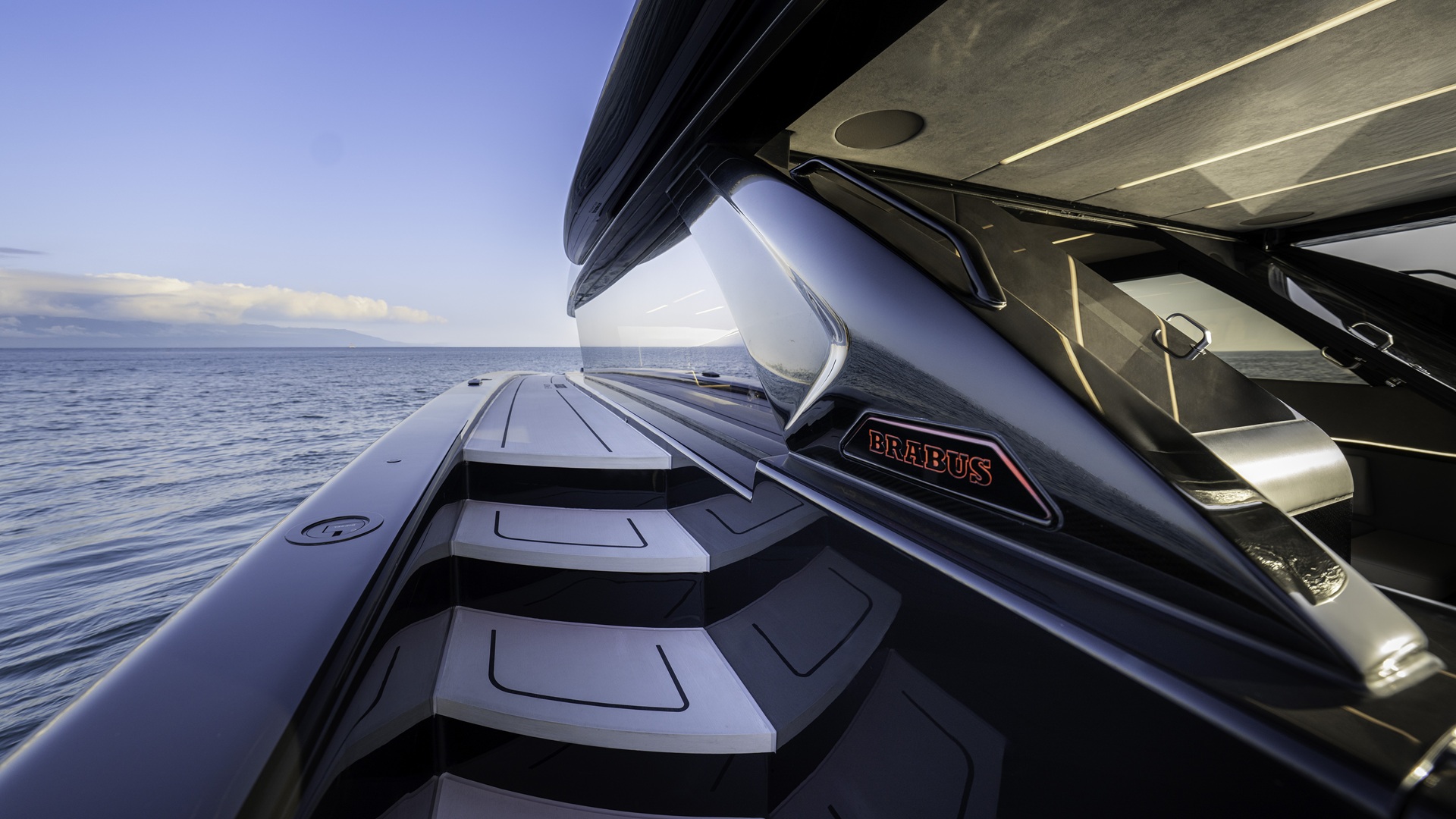 A daytime image of the stairs on the BRABUS Ultima 55