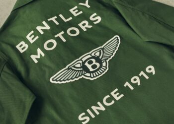 The back side of the chore coat, part of the Bentley 1919 Collection