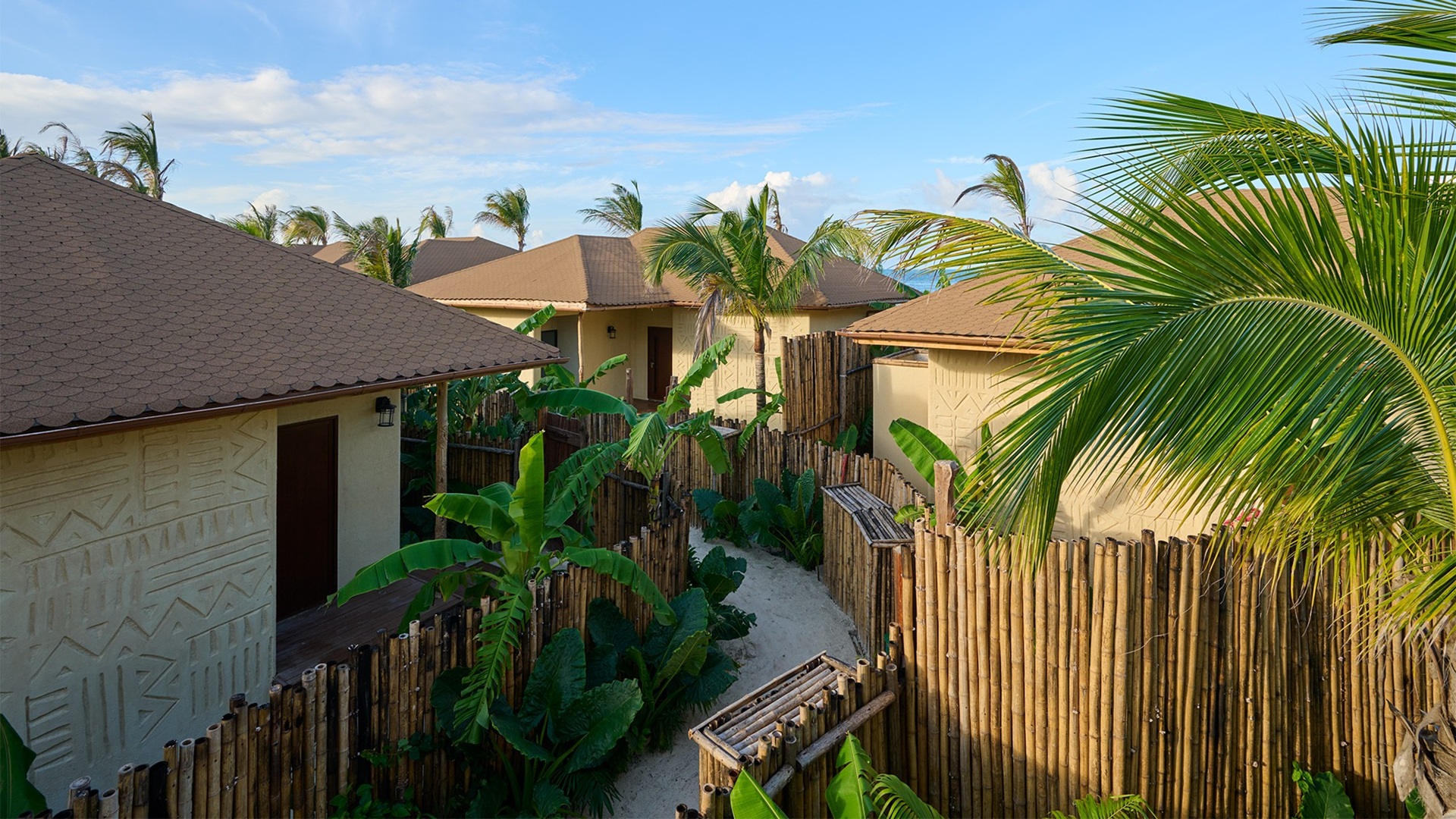 The complex of villas available at ENVI Paje Zanzibar