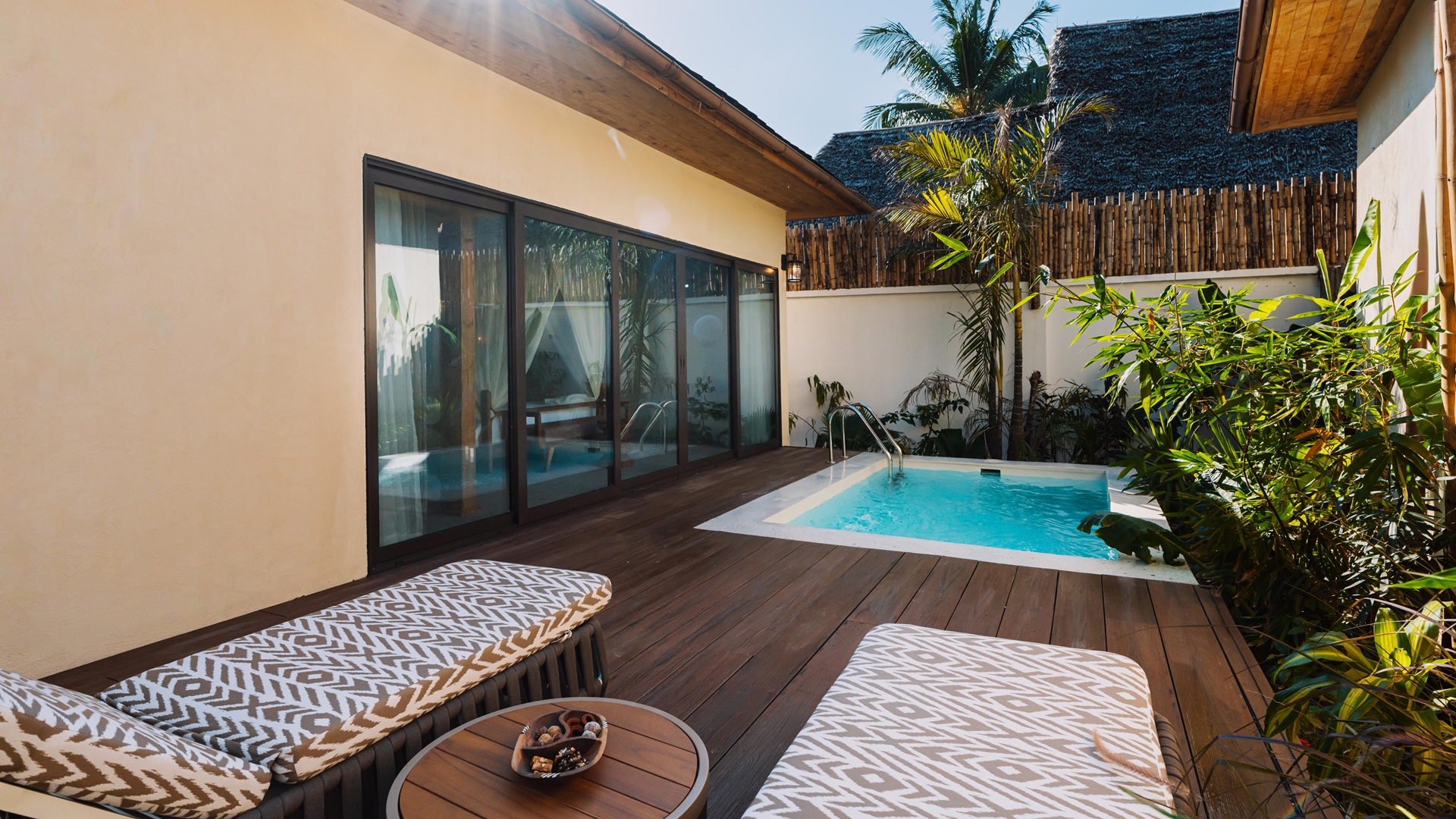Image of the Plunge Pool in Garden Villa, available at ENVI Paje Zanzibar