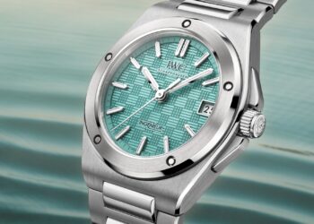IWC Schaffhausen Ingenieur Automatic 35 with a new Pool-coloured dial.