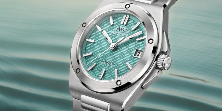 IWC Schaffhausen Ingenieur Automatic 35 with a new Pool-coloured dial.