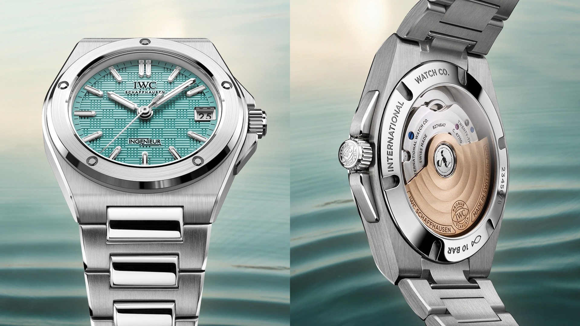 IWC Schaffhausen Ingenieur Automatic 35 with a new Pool-coloured dial.